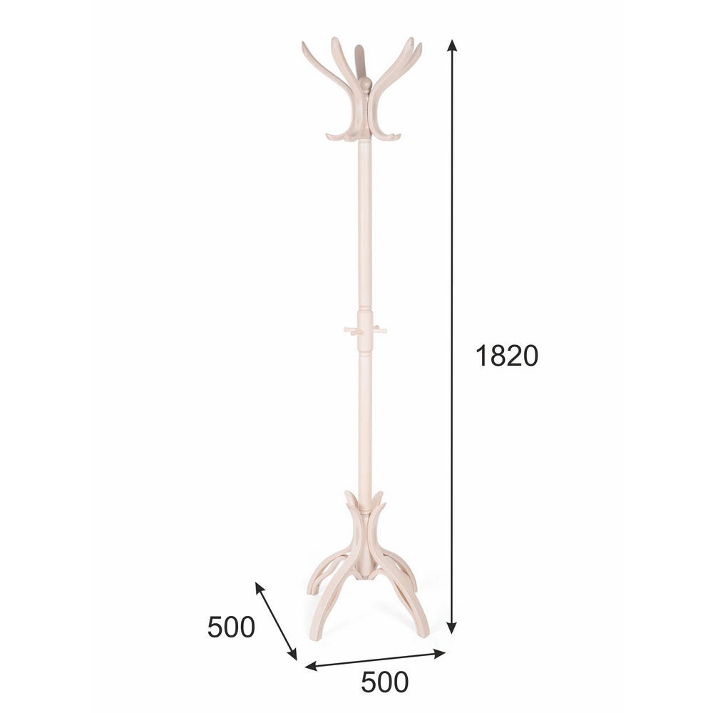 Вешалка напольная в 12н белый ясень