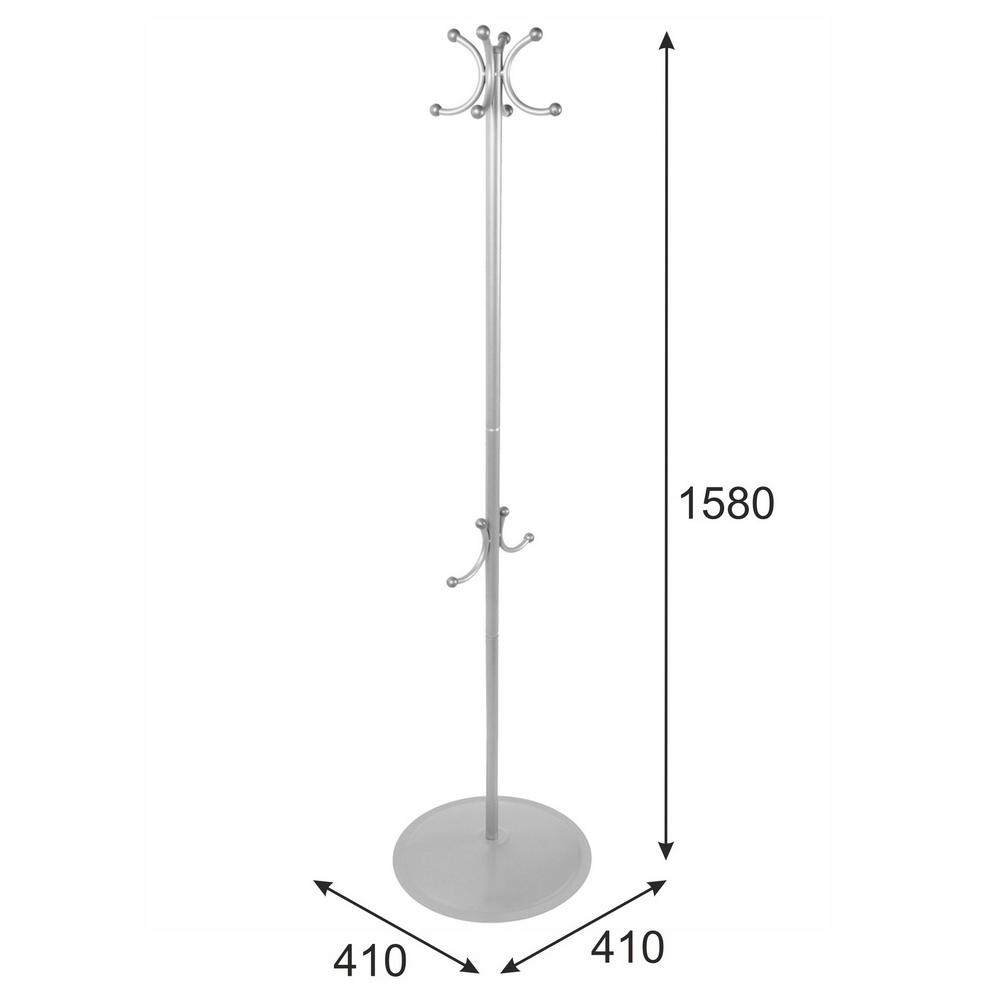 Вешалка напольная м 10 металлик