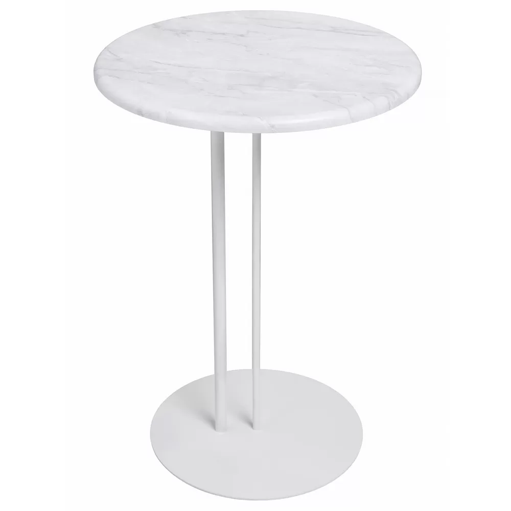 Стол приставной МеталлАрт М015 белый мрамор белый_a