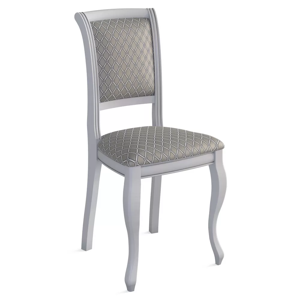 Стул Аргея белый серебро ткань Вояж_a